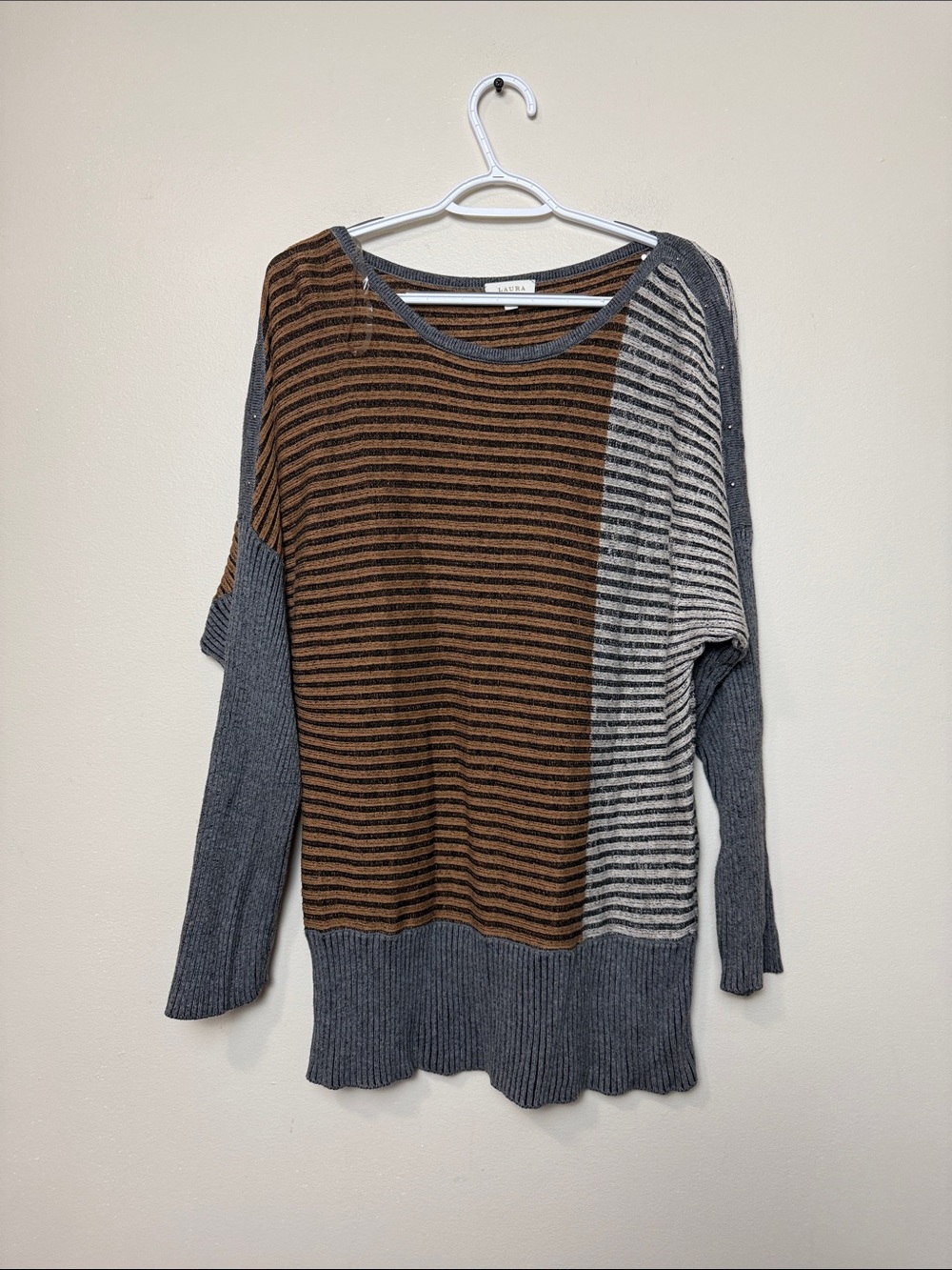 Laura Stripe Knit Sweater size L